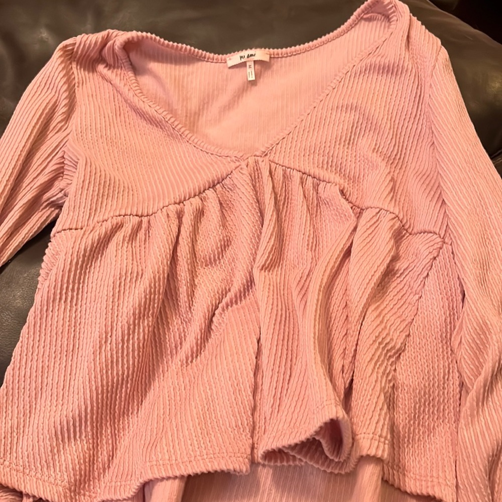 Mi Ami Long Sleeve Ribbed Shirt